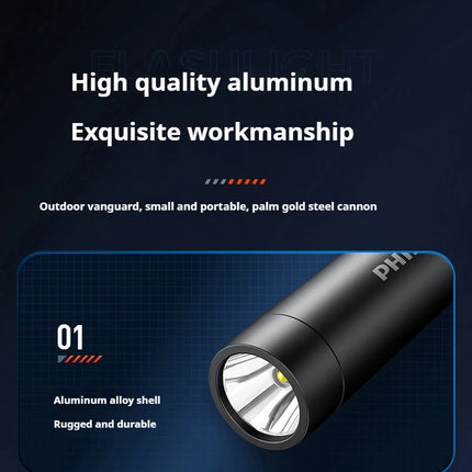 Philips New Flashlight High Intensity Waterproof Outdoor Lamp 1500 Lumens Sfl2202-Ipx7 Waterproof