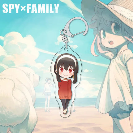 SPY×FAMILY Anya Keychain Acrylic Charm Cute Anime Figure Pendant for Backpack Bag Accessories Spy x Family Merchandise Gift for