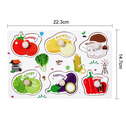 30cm Kid Early educational toys baby hand grasp wooden puzzle toy alphabet and digit learning education child wood toy