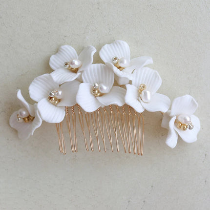 Fairy Flower Wedding Hair Accessories Jewelry Bridal Headpiece Hair Comb Women Head Ornaments