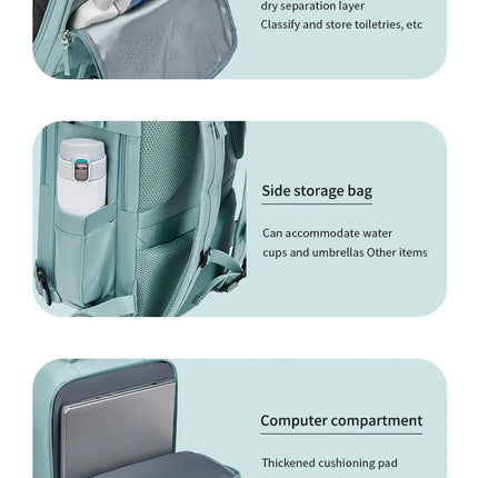 Women Laptop Backpack 15.6inch Teenage girl USB charging school Backpack Independent Shoe bag travel Backpack outdoor Backpack