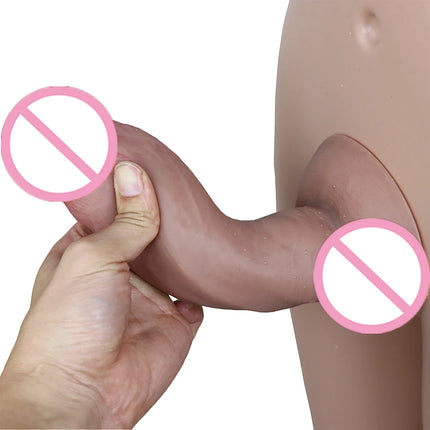 Real Men Skin Dildos Soft Silicone Suction Cup Big Huge Cock Male Artificial Penis Cheap Adult 18 Vagina Anal Sex Toys For Women