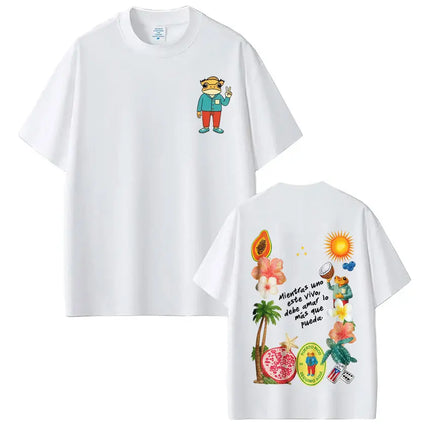 Rapper Bad Bunny T-shirt Debi Tirar Mas Fotos DTMF World Tour Album T Shirts Men Women Fashion Hip Hop Vintage Casual T-shirts