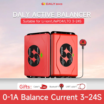 DALY software Active 1A balancer with Bluetooth UART 1A 4S 8S Equalizer suitable for LI-ION Lifepo4 LTO battery pack