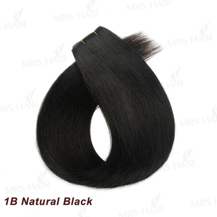 Invisible Long Tape PU Weft Human Hair Bundles Real Natural Hair Seamless & No-Glue Injected Tape In Hair Extensions Thick Ends