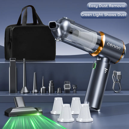CENRR Portable Wireless Car Vacuum Cleaner Mini Powerful  998000PA Home Appliance Handheld Blower Vacuum Cleaner for Car Cleaner