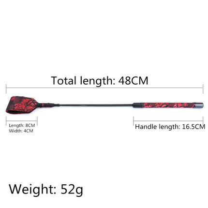 SM Bondage Whip Spanking Rods Fetish Horse Riding Flogger Red Cloth Pattern BDSM Cosplay Stage Set Sex Toys Adult Games Couples