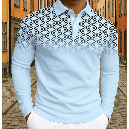 Long Sleeved Polo Shirt with Collar Autumn Ordinary Simple Casual T-shirt Daily Top