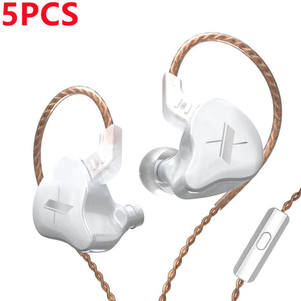 KZ EDX Wired Earphones With Microphone Dynamic HIFI Bass Music Earbuds In Ear Monitor Headphones Noise Cancelling Sport Headset