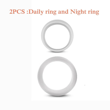 2PCS Silicone Male Foreskin Corrector Resistance Ring Delay Ejaculation Penis Rings Sex Toys for Men Daily/Night Cock Ring