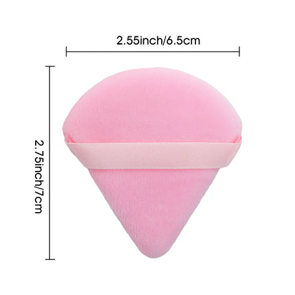 10/20Pcs Triangle Velvet Powder Puff Pizza Flours Mini Face Makeup sponge Cosmetics Washable Lightweight Makeup Tool