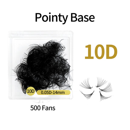 Abonnie 18mm Premade Volume Fan Pointy Base Fans Mega Volume Premade Eyelashes Extensions