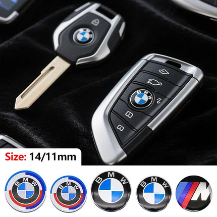 11mm 14mm Car Remote Key Fob Emblem For BMW E46 E90 F10 Sticker Logo Replacement F30 G20 X1 X3 X5 M Performance 50th Anniversary