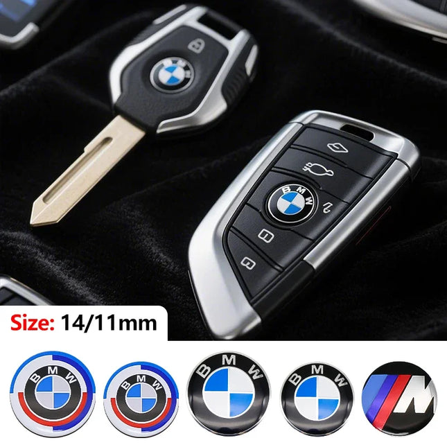 11mm 14mm Car Remote Key Fob Emblem For BMW E46 E90 F10 Sticker Logo Replacement F30 G20 X1 X3 X5 M Performance 50th Anniversary