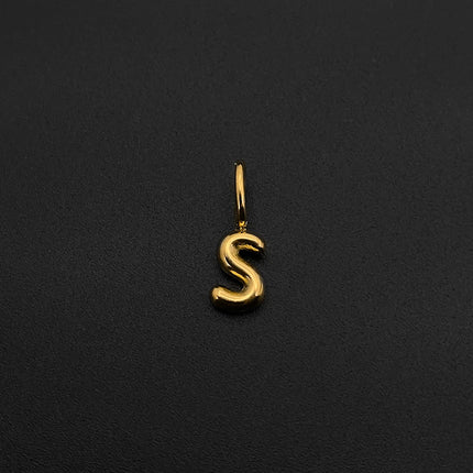 eManco Stainless Steel Gold-plated Charms Modern Style 3D Bubble Alphabet Elements DIY Necklace Bracelet Jewelry Making