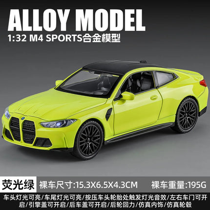Limited editio 1:32 Simulation Top sports car BM M4 alloy model car with sound and light  boys' toy gift Collectibles