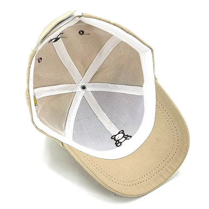 Cartoon Bear Embroidery Kids Baseball Cap Soft Brim Sun Hat for Boys Girls 2-8Y Unisex Children's Fashion Adjustable Buckle‌ ‌