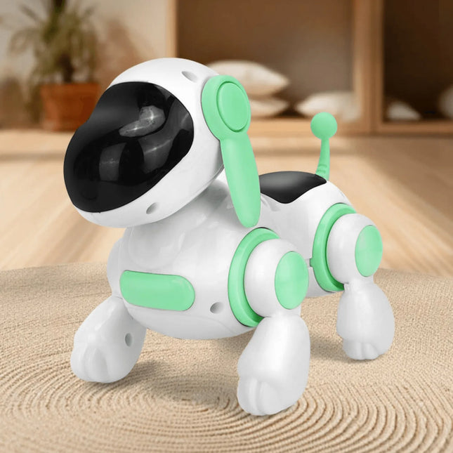 Electronic intelligent interactive robot dog, crawling dog toy with lights and music simulation, singing and interactive children's toy