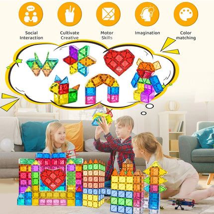 Magnetic Building Blocks Montessori Educational Constructor Toys Set For Kids Game For Boys Girl Gifts 30/50/100PCS