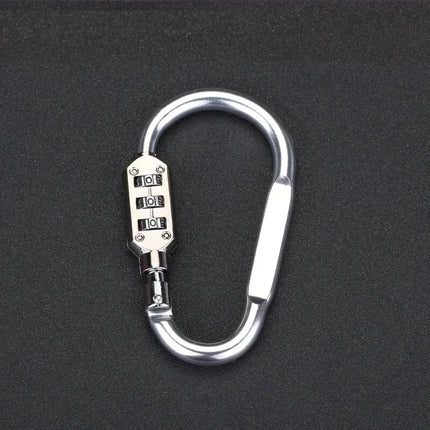 Aluminum Alloy D-type Buckle Backpack Combination Lock Padlock Buckle Basket Helmet Lock Gourd Buckle Waterproof Anti-theft Hook