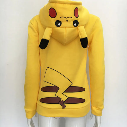 Anime Cartoon Hoodie Kawaii Cute Yellow Sweatshirts Sports Casual Cartoon Sweet Lovely Outer Women/Men Clothes Adult Kids Gift