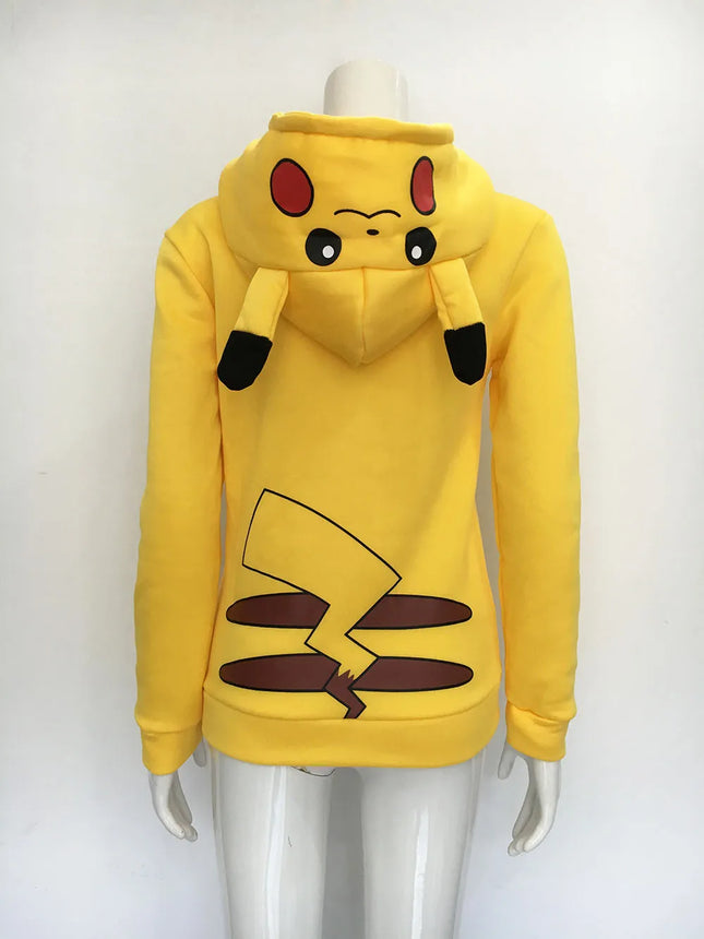 Anime Cartoon Hoodie Kawaii Cute Yellow Sweatshirts Sports Casual Cartoon Sweet Lovely Outer Women/Men Clothes Adult Kids Gift