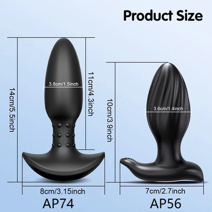 APP Control Rotation Butt Plug Anal Vibrator for Men Women 360° Wiggle Prostate Massager Anal Plug for Gay Sex Toy for Men