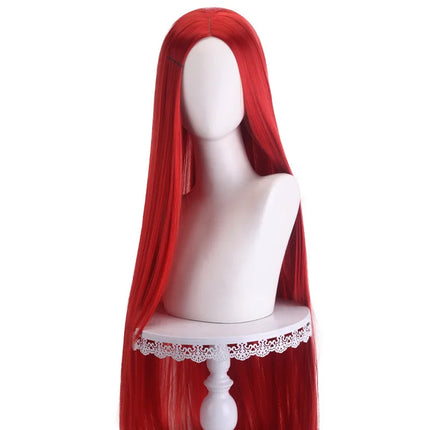 Long Straight Cosplay Wig Centre Parting Central Split Blond Pink Red Purple Heat Resistant Synthetic Hair Wigs