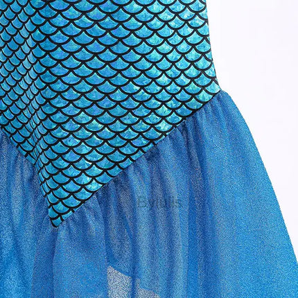 Fancy The Little Mermaid Costume Princess Ariel Mermaid Costume for Girls Ariel Carnival Halloween Costumes Party Dress Clothes