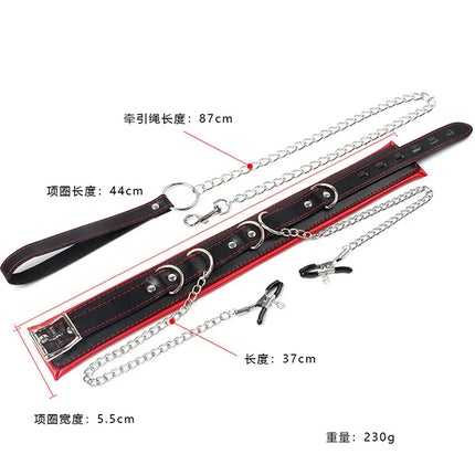 Bdsm Bondage Restraints Choking Ring Slave Fetish Neck Collar Metal Chain BDSM Games Traction Flirt Sex Toys For Women Couples