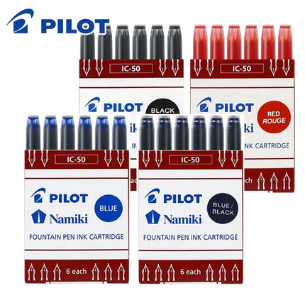 6pcs/box Japan PILOT Fountain Pen Ink Bag Original IC50 for 78G/smiley Face Pen Replacement Core Non Carbon Ink Supplies