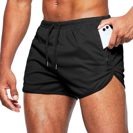 Men's new beach shorts running shorts 3-inch quick drying fitness running fashionable fitness shorts