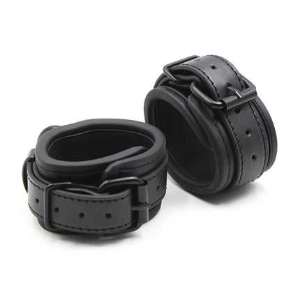 Leather PU BDSM Bondage Kit Set Handcuffs Ankle Cuffs Collar with Leash Restraint Adult Sex Toys for Women Adult Games 18+