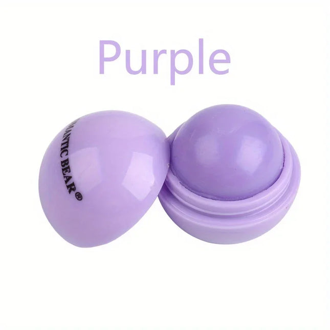 Cute Ball Shaped Lip Balm - Hydrating, Soothing, and Long-Lasting Lip Plumper with Non-Stick Cup for Preventing Frost Cracking