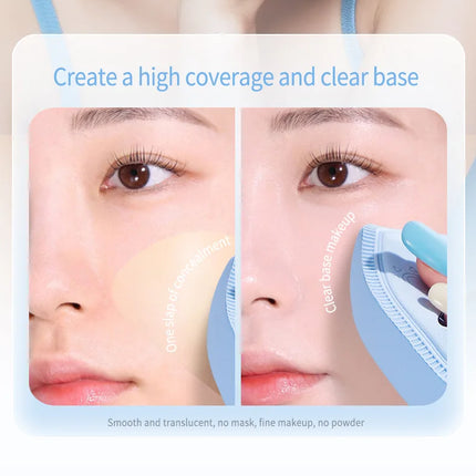 Life Girls Macaron Color Powder Puff Makeup Sponge Cushion Soft Thick for Dry Wet Use High-Coverage Base Makeup Application