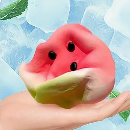 Pink Green Watermelon Squeeze Squishy Fidget Toy Soft Playful Texture Stress Relief Sensory Toy for Kids Birthday Party Favors