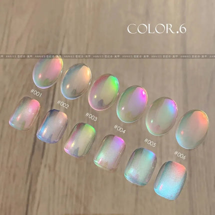 Ice Transparent Crystal Cat Eye Nail Polish Gel Mint Green Glass Bead Cat Eye Nail Magnetic UV Soak Off Gel Varnish Supplies