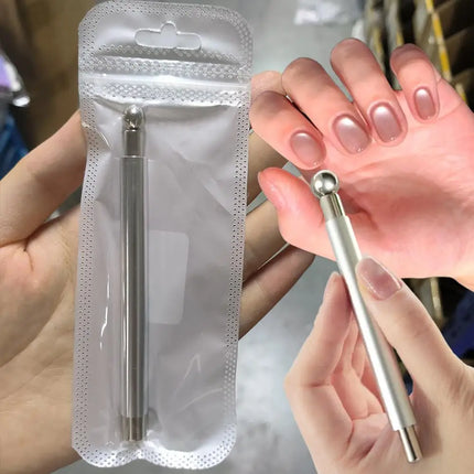 1Pcs Glass Bead Effect Nail Magnetic Stick ﻿Double Head Cat's Eye Magnetic Pen Strong Magnet Steel Ball Detachable Manicure Tool