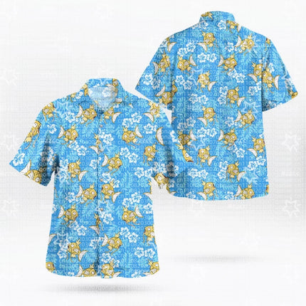 Cartoon Snorlax Pokemon Design Graphic Cosplay Outfit Hawaiian Shirts Leisure Dry Quickly Men's Shirts Clothing Tee Y2k Women