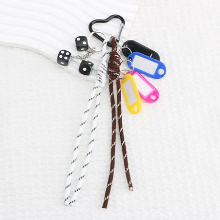 HOT Original Designed Nylon Woven Rope Keychain With Baseball Decor Sporty Style Bag Pendant DIY Trendy Fashion Pendant Gifts