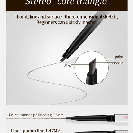 klaisy silver triangle slim eyebrow pencil