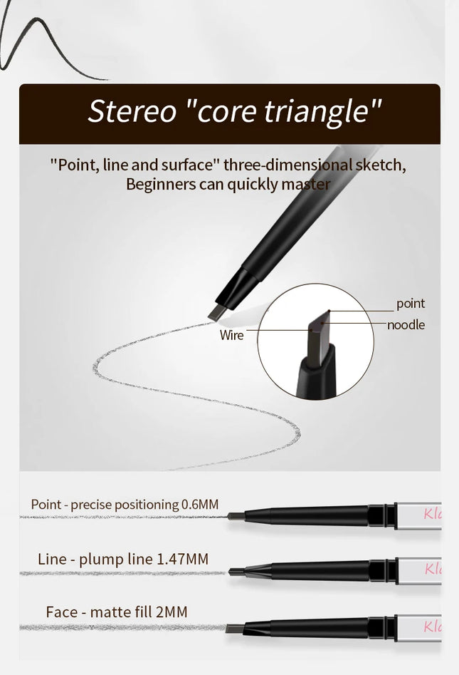 klaisy silver triangle slim eyebrow pencil
