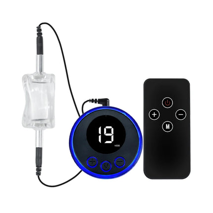 Electric Shock Chastity Cage Testicle Scrotal Bondage Lock Ring Men Scrotum Ball Stretcher Massager Electrostimulation Sex Toys