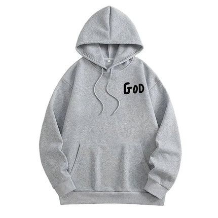 2025 Hot Sale Christian God Printed Hoodie for Men High Quality Hooded Long Sleeved Top All Season Daily Casual Fashion Pullover