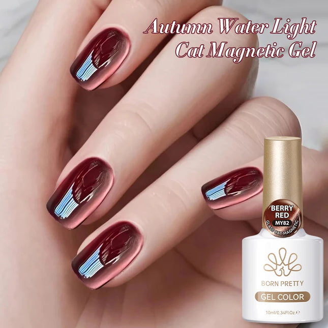 BORN PRETTY 10ml Brown Purple Black Red Cat Magnetic Gel Polish Manicure Soak Off UV Gel Nail Art Varnish Autunm Winter Nails