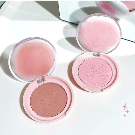 Wish Bow Cute Blusher Lasting Not Easy to Fly Powder Pink Blush Face Brighten Shading Rouge Rubor Korean Dupes Makeup Cosmetics