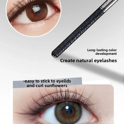 Steel Tube Mascara-Special Spiral Brush,Waterproof LongLasting Silk Fiber Mascara,keep Each Eyelash Curled for aLong Time Makeup