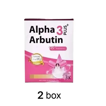 3 boxes Alpha Arbutin 3 Plus Powder Mix With Lotion Skin Lightening Brighten Reduce Dark Skin Blemishes