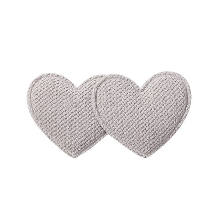 2PCS/Set Cute Heart Shaped Hair Clips for Baby Girl Candy Color Fabric Hairpin Princess Barrettes Kids Hair Accessories Headwear