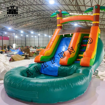 Commercial backyard inflatable water slide for kids bounce house inflatable water climbing slide kids playground